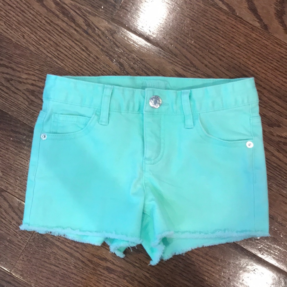 Justice size 10 mint cutoff jean shorts